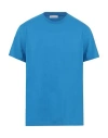 Manuel Ritz Man T-shirt Azure Size L Cotton In Blue