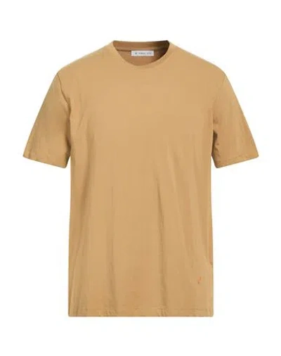 Manuel Ritz Man T-shirt Camel Size Xxl Cotton, Elastane In Neutral
