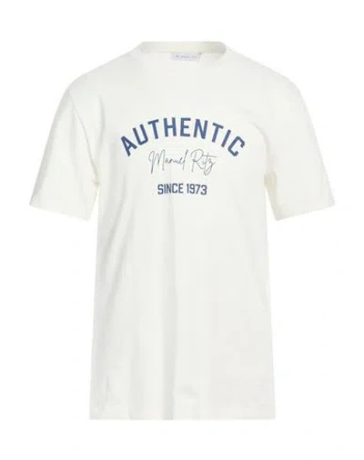 Manuel Ritz Man T-shirt Cream Size Xxl Cotton In White