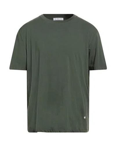 Manuel Ritz Man T-shirt Dark Green Size 3xl Cotton, Elastane