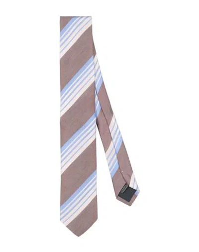 Manuel Ritz Man Ties & Bow Ties Chocolate Brown Size - Silk, Cotton