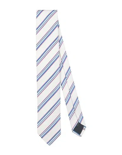 Manuel Ritz Man Ties & Bow Ties White Size - Silk, Cotton In Multi