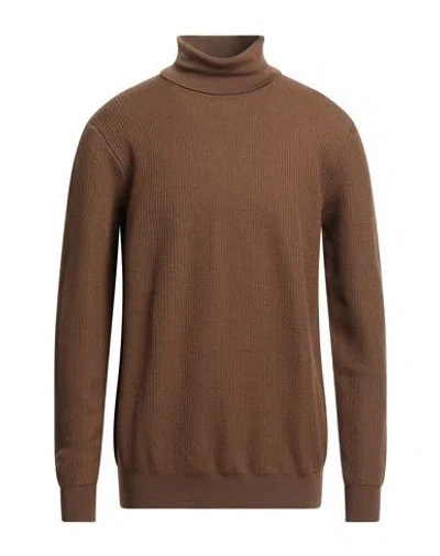 Manuel Ritz Man Turtleneck Brown Size Xxl Virgin Wool