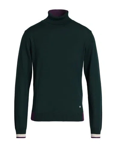Manuel Ritz Man Turtleneck Dark Green Size Xl Virgin Wool, Acrylic