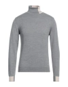Manuel Ritz Man Turtleneck Grey Size Xl Wool, Acrylic In Grey