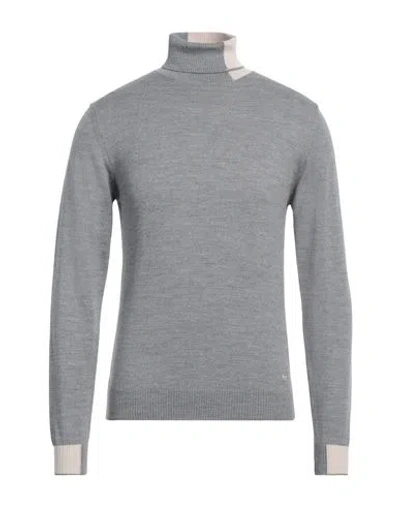 Manuel Ritz Man Turtleneck Grey Size Xl Wool, Acrylic