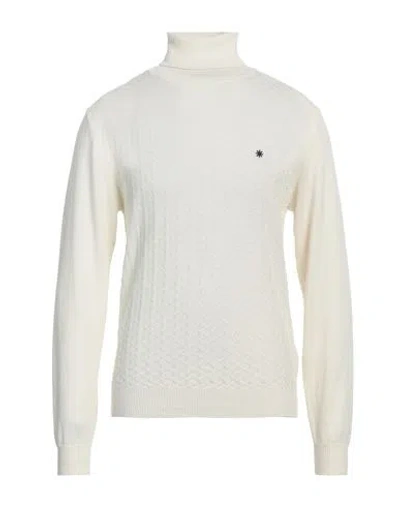 Manuel Ritz Man Turtleneck Ivory Size Xl Wool In White