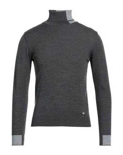 Manuel Ritz Man Turtleneck Lead Size S Merino Wool, Acrylic In Gray