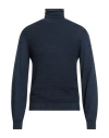 Manuel Ritz Man Turtleneck Midnight Blue Size Xl Virgin Wool, Acrylic In Blue
