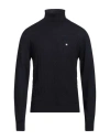 Manuel Ritz Man Turtleneck Midnight Blue Size Xxl Merino Wool In Blue