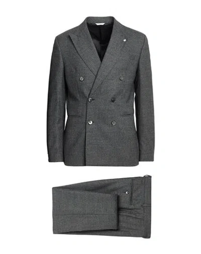 Manuel Ritz Marzotto For  Man Suit Charcoal Size 40 Virgin Wool, Elastane In Gray