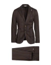 Manuel Ritz Marzotto For  Man Suit Dark Brown Size 40 Virgin Wool In Brown