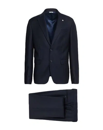 Manuel Ritz Marzotto For  Man Suit Midnight Blue Size 44 Virgin Wool, Elastane
