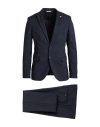 Manuel Ritz Man Suit Midnight Blue Size 38 Polyester, Viscose, Elastane In Blue