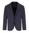 Manuel Ritz Blue Pinstripe Single-breasted Jacket In Blue