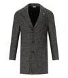 Manuel Ritz Melange Grey Single Breasted Coat In Gray