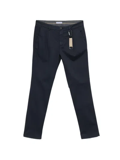 Manuel Ritz Bundfaltenhose Mit Mikro-struktur In Blue