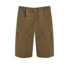 Manuel Ritz Military Green Cargo Bermuda Shorts