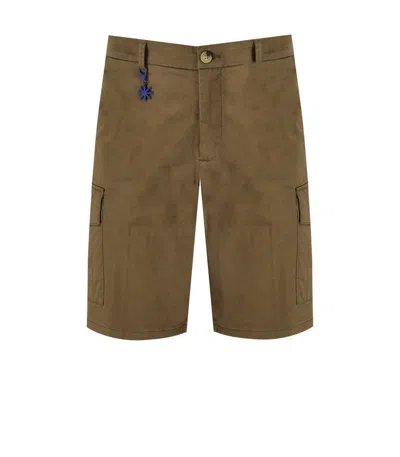 MANUEL RITZ MANUEL RITZ MILITARY GREEN CARGO BERMUDA SHORTS