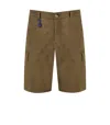 Manuel Ritz Military Green Cargo Bermuda Shorts In Green