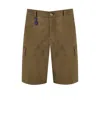 Manuel Ritz Military Green Cargo Bermuda Shorts In Green