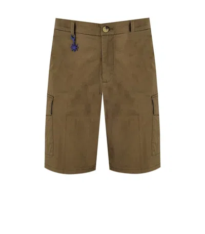 Manuel Ritz Military Green Cargo Bermuda Shorts In Grün