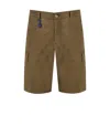 Manuel Ritz Military Green Cargo Bermuda Shorts