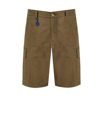 MANUEL RITZ MANUEL RITZ MILITARY GREEN CARGO BERMUDA SHORTS