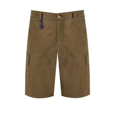 MANUEL RITZ MILITARY GREEN CARGO BERMUDA SHORTS