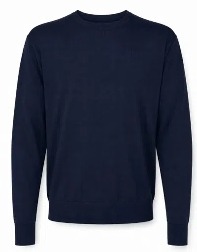 Manuel Ritz Navy Blue Cotton Sweater