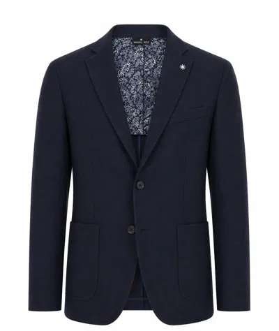 Manuel Ritz Navy Blue Half Lined Patch Jacket