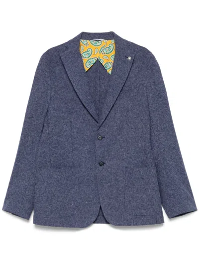 Manuel Ritz Navy Blue Single Breasted Blazer
