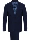 Manuel Ritz Single-breasted Wool Suit In Blue