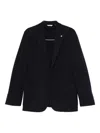 Manuel Ritz Notched-lapel Single-breasted Blazer In Black