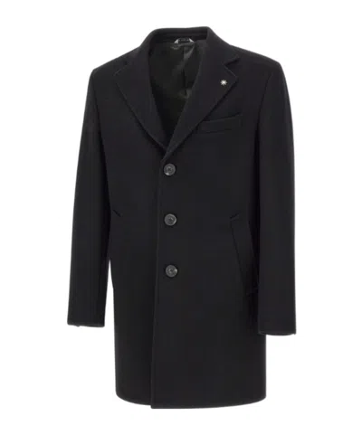 MANUEL RITZ MANUEL RITZ NOTCHED LAPEL WOOL COAT