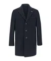 Manuel Ritz Notched Lapel Three-button Coat In Multi