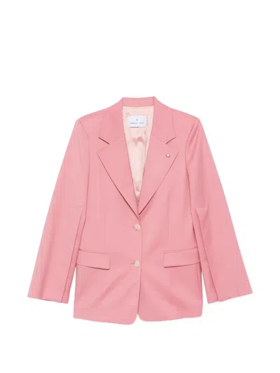 Manuel Ritz Notched-lapel Button-fastening Blazer In Pink