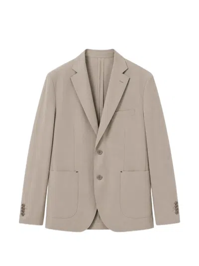 Manuel Ritz Notched-lapel Single-breasted Blazer In Brown