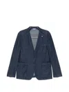 Manuel Ritz Notched-lapels Denim Jacket In Blue