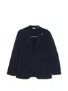 Manuel Ritz Notched-lapels Patch-pockets Blazer In Blue
