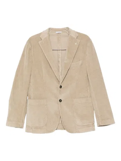 Manuel Ritz Nuvola Corduroy Blazer In Neutral