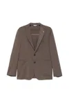 Manuel Ritz Nuvola Notch-lapel Jacket In Brown