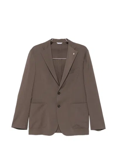 Manuel Ritz Nuvola Notch-lapel Jacket In Brown