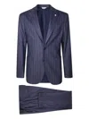 Manuel Ritz Nuvola Pinstripe Suit In Blue
