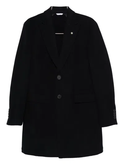 Manuel Ritz Nuvola Single-breasted Coat In Black