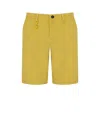Manuel Ritz Ocher Chino Bermuda Shorts In Yellow