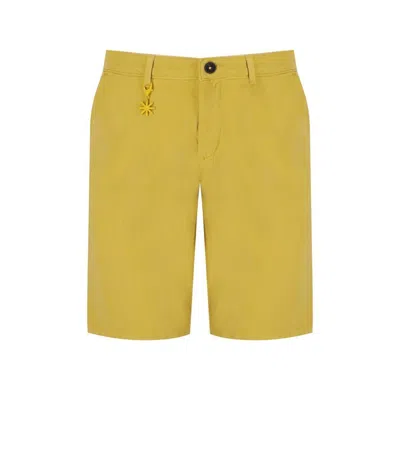Manuel Ritz Ocher Chino Bermuda Shorts In Yellow