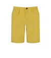 Manuel Ritz Ocher Chino Bermuda Shorts In Yellow