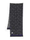 Manuel Ritz Paisley-jacquard Scarf In Black