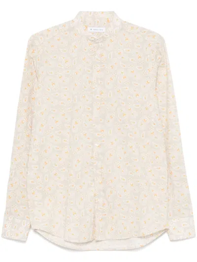 Manuel Ritz Hemd Mit Paisleymuster In Nude